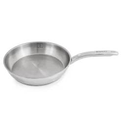 BergHOFF Belly Shape 18/10 Stainless Steel Skillet With Stainless Steel Lid