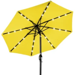 Best Choice Products 10ft Solar LED Lighted Patio Umbrella W/ Tilt Adjustment, UV-Resistant Fabric -Outdoor Garden Store GUEST c926448e b3cb 4cc6 80a8 115fc5b8218d