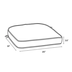 19" X 20" ProFoam Outdoor Rounded Back Seat Cushion Simone Tropical Blue - Arden Selections -Outdoor Garden Store GUEST c96a544a e448 4f0c ab34 6ae76bec9e24