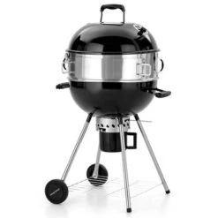 Captiva Designs E02GR013 22" Kettle Charcoal Grill With Pizza Ring And Pizza Stone - Black -Outdoor Garden Store GUEST ca367df2 c16b 4a06 b03f 074ef6b66e48