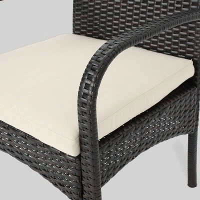 Palermo 6pc Aluminum & Wicker Patio Dining Set - Brown - Christopher Knight Home 5 Palermo 6pc Aluminum & Wicker Patio Dining Set - Brown - Christopher Knight Home - Image 5