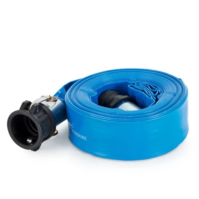 Apache 98138049 2 Inch Diameter 50 Ft Length 70 Psi Polyester-Reinforced PVC Lay Flat Hoses W/ Polypropylene Cam And Groove Connections, Blue (4 Pack) 2 Apache 98138049 2 Inch Diameter 50 Ft Length 70 Psi Polyester-Reinforced PVC Lay Flat Hoses W/ Polypropylene Cam And Groove Connections, Blue (4 Pack) - Image 2