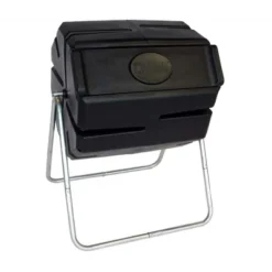FCMP Outdoor 37 Gallon 1 Piece Single Chamber Roto Tumbling Composter Outdoor Elevated Rotating Garden Compost Bin, Black -Outdoor Garden Store GUEST ca903c6d 79c8 40c0 9a5c 5fdaac506f2e
