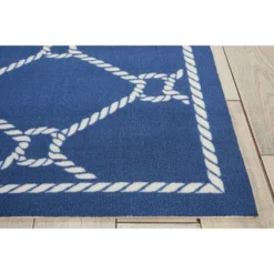 Waverly NauticalNavy Indoor/Outdoor Area Rug By Nourison -Outdoor Garden Store GUEST cae73f1e 3774 40f3 b6d7 e3bbfc4c81fc