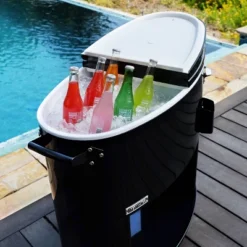 80qt Sporty Oval Rolling Patio Cooler - Permasteel -Outdoor Garden Store GUEST cbd764b6 3ba5 4009 8d8b 4d437c8cadfb