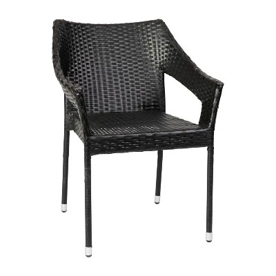 Merrick Lane Weather Resistant Indoor/Outdoor Stacking Patio Dining Chair With Steel Frame And PE Rattan 13 Merrick Lane Weather Resistant Indoor/Outdoor Stacking Patio Dining Chair With Steel Frame And PE Rattan - Image 13