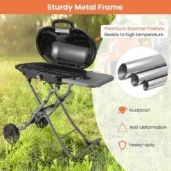 Costway Portable Propane Grill Folding Gas Grill Griddle With Wheels & Side Shelf 13 Costway Portable Propane Grill Folding Gas Grill Griddle With Wheels & Side Shelf -Outdoor Garden Store GUEST cd9e9dc2 ce47 4c53 9f18 14e0c304e908
