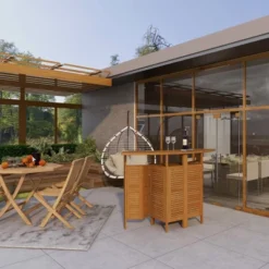 Patio Bar Table Teak - Olivia & May -Outdoor Garden Store GUEST cd9f0ea9 45f2 401f b04e 833c92c31133