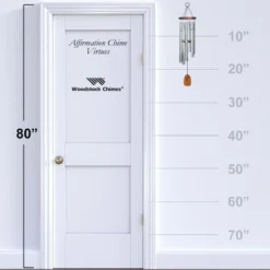 Woodstock Wind Chimes Signature Collection, Affirmation Chime, 25'' Virtues Silver Wind Chime AFVSB -Outdoor Garden Store GUEST ced652e7 dbf4 4a70 be95 3fd64663ecad