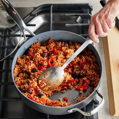 GreenPan Valencia Pro 4.5qt Saute Pan With Helper Handle & Lid Black 3 GreenPan Valencia Pro 4.5qt Saute Pan With Helper Handle & Lid Black - Image 3