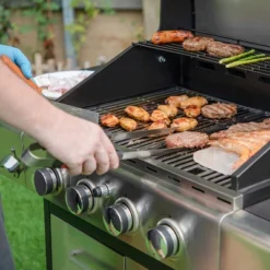 Captiva Designs E02GR001 Stainless Steel 4-Burner Propane Gas Grill With Side Burner And Side Tables -Outdoor Garden Store GUEST cf2d9db6 c1bb 4c10 8b6a 81f6699722bb