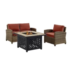 3pc Bradenton Outdoor Steel Fire Pit Set Sangria/Weathered Brown - Crosley 15 3pc Bradenton Outdoor Steel Fire Pit Set Sangria/Weathered Brown - Crosley -Outdoor Garden Store GUEST cfb27087 4d9b 4439 a1b9 d7de017b264d