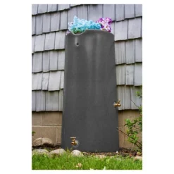 Impressions Reflections 50 Gallon Rain Saver - Dark Granite - Good Ideas -Outdoor Garden Store GUEST d0ddec60 7b23 4851 9ed8 81e167d8ac38