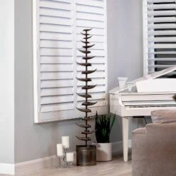 70" Metal Tiered Fountain Silver - Alpine Corporation