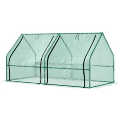 Outsunny 6' X 3' X 3' Mini Greenhouse Portable Hot House With Large Zipper Doors & Water/UV PE Cover For Outdoor And Garden, Green -Outdoor Garden Store GUEST d2b5104a 8ccb 46b3 89a4 ee65087c6a12