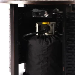 5pc Outdoor Dining Set With 34" Aluminum Round Basket Weave Design Fire Table, Deep Seating Swivel Rocking Chairs & Covers - Oakland Living -Outdoor Garden Store GUEST d2c76d40 0a26 45dc af6f 0cbe80cc927b 1