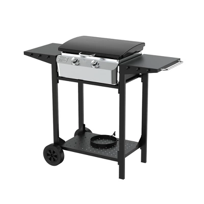Nexgrill 300-0015 2 Burner Griddle Cart With Spatula - Black 3 Nexgrill 300-0015 2 Burner Griddle Cart With Spatula - Black - Image 3