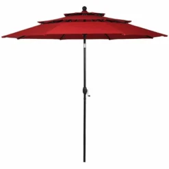 10' X 10' Double Vented 3-Tier Patio Market Table Umbrella - Wellfor -Outdoor Garden Store GUEST d38f40ae b457 4843 b7c6 a33381363854