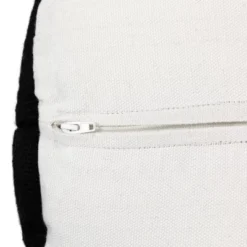 Northlight 18" Black And White Striped Outdoor Woven Pouf Ottoman -Outdoor Garden Store GUEST d3bc8f7a dbeb 4b39 9c66 e2d34157fa03