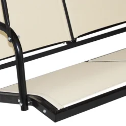 Costway 3 Person Outdoor Patio Swing Canopy Awning Yard Furniture Hammock Steel Beige -Outdoor Garden Store GUEST d5029577 8618 4666 bd1f 092a46bbf06c