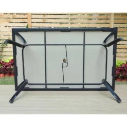 Patio Set With Steel Table With 1.57" Umbrella Hole & Steel Swivel Sling Arm Chairs - Captiva Designs -Outdoor Garden Store GUEST d605c3a1 f33c 4bd4 baf1 fcac8a534219