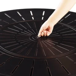 5pc Outdoor Set With 44" Round Aluminum Fire Table Set With 4 Swivel Rocking Chairs & Wind Blocker Lid - Oakland Living -Outdoor Garden Store GUEST d6591841 a040 4af9 ae03 efa15521fc72 1