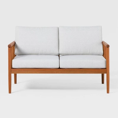 Saracina Home Modern Boho Eucalyptus Spindle Outdoor Bench With Cushions 6 Saracina Home Modern Boho Eucalyptus Spindle Outdoor Bench With Cushions - Image 6