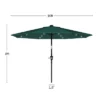 Nature Spring Patio Umbrella With LED Lights - 10', Green