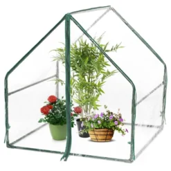 Gardenised Green Outdoor Waterproof Portable Plant Greenhouse With 2 Clear Zippered Windows -Outdoor Garden Store GUEST d943d4fd b564 41c1 83d0 1e8fe89bf7e1