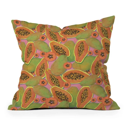 Sewzinski Papayas Outdoor Throw Pillow - Deny Designs 6 Sewzinski Papayas Outdoor Throw Pillow - Deny Designs - Image 6