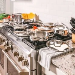 BergHOFF Belly Shape 18/10 Stainless Steel Skillet With Stainless Steel Lid -Outdoor Garden Store GUEST daf96f52 d1ac 49db 984c 7fe2fb991c35