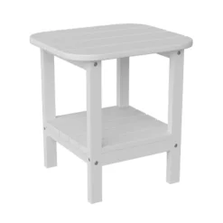 Merrick Lane 2-Tier Adirondack Side Table, All-Weather HDPE Indoor/Outdoor Accent Table -Outdoor Garden Store GUEST db9256cf dd98 4a32 a4ba ac0c56d706c3