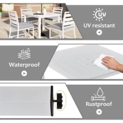 Outdoor Four-Seat Dining Set For Patios, Balconies And Lawns - ModernLuxe -Outdoor Garden Store GUEST db99dcc6 d264 4df5 8289 56c64cddbda3