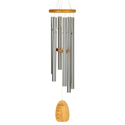 Woodstock Wind Chimes Signature Collection, Chimes Of Lun, 36'' Silver Wind Chime LWS 2 Woodstock Wind Chimes Signature Collection, Chimes Of Lun, 36'' Silver Wind Chime LWS - Image 2