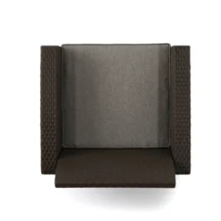 Jennings 5pc Faux Wicker Chat Set With Fire Pit - Brown/Mixed Beige - Christopher Knight Home -Outdoor Garden Store GUEST dc17e8eb cc7e 4698 9e16 cdb73789feba