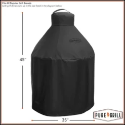 Pure Grill 27-Inch Ceramic Grill Cover For All Large Kamado Charcoal BBQ Grill Brands, Universal Fit Cover - 35" Dia X 45" H -Outdoor Garden Store GUEST dce8d6f6 3ee4 4aab 9f52 fa29fb6965dd