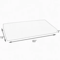 19" X 60" Anderson Indoor Outdoor Bench Cushion Bristol Matte - Sorra Home