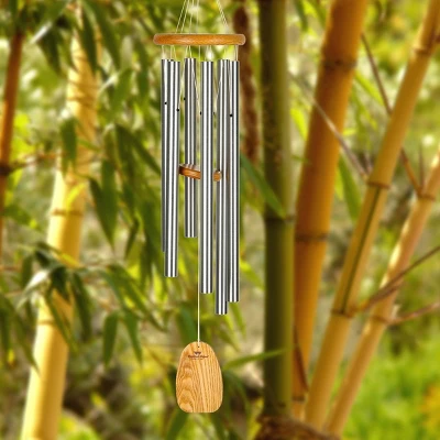 Woodstock Wind Chimes Signature Collection, Chimes Of Lun, 36'' Silver Wind Chime LWS 1 Woodstock Wind Chimes Signature Collection, Chimes Of Lun, 36'' Silver Wind Chime LWS