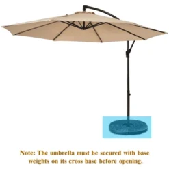 Costway 10FT Patio Offset Hanging Umbrella Easy Tilt Adjustment 8 Ribs Backyard BurgundyBeigeTanBlue 19 Costway 10FT Patio Offset Hanging Umbrella Easy Tilt Adjustment 8 Ribs Backyard BurgundyBeigeTanBlue -Outdoor Garden Store GUEST e1ee255f 2f2b 4cde 9c3e f63b0590ade2