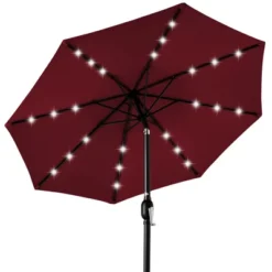 Best Choice Products 10ft Solar LED Lighted Patio Umbrella W/ Tilt Adjustment, UV-Resistant Fabric -Outdoor Garden Store GUEST e20b9e20 a1d1 40c6 9ace dfc443102a3b