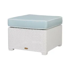 Magnolia Rattan Ottoman - Lagoon -Outdoor Garden Store GUEST e50647a9 25e8 4f9b 9c42 11ba080f666e