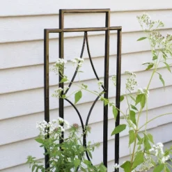 Sunnydaze Decorative Steel Metal Chic Diamonds Design Garden Trellis - Black - 2-Pack -Outdoor Garden Store GUEST e5964ea6 b8fb 4369 bd46 ee36b7ec8944