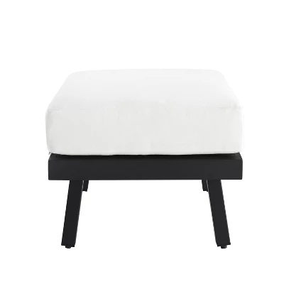Linon Lark Aluminum Ottoman 3 Linon Lark Aluminum Ottoman - Image 3