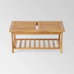 Caydon 8pc Acacia Wood Chat Set - Brown Patina/Cream - Christopher Knight Home -Outdoor Garden Store GUEST e63d6fa4 57e0 4ffd b4fb 73a7859d95c3