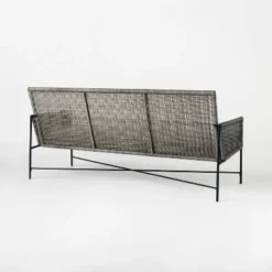 Wicker & Metal X Frame Patio Sofa - Gray - Threshold™ Designed With Studio McGee -Outdoor Garden Store GUEST e9727c5c 7d57 4fb3 b845 7b850243113b