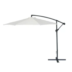 SUGIFT 9.5' UV Resistant Offset Tilting Cantilever Patio Umbrella-Beige