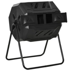 Outsunny Tumbling Compost Bin Outdoor 360° Dual Chamber Rotating Composter 43 Gallon -Outdoor Garden Store GUEST e9ba81bc 3c85 4885 9ab5 f77727a1b2b3