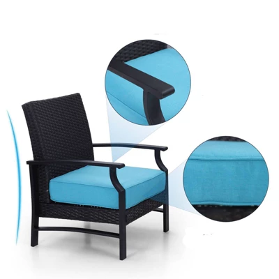 Rattan Wicker Patio Sofa - Captiva Designs 2 Rattan Wicker Patio Sofa - Captiva Designs - Image 2