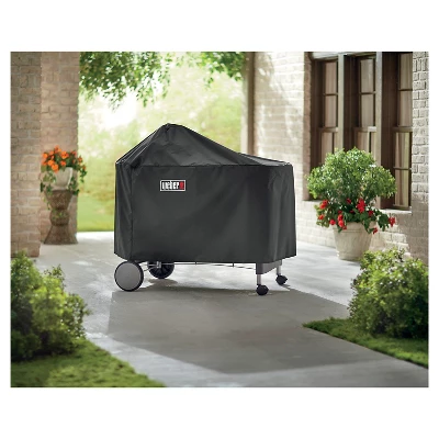 Weber 22" Performer Premium And Deluxe Charcoal Grill Cover - Black 2 Weber 22" Performer Premium And Deluxe Charcoal Grill Cover - Black - Image 2