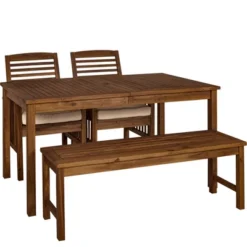 Ravenscroft 4pc Acacia Wood Patio Dining Set - Saracina Home 17 Ravenscroft 4pc Acacia Wood Patio Dining Set - Saracina Home -Outdoor Garden Store GUEST ed44c97f 3ef4 47b8 a053 68a2d0bee986